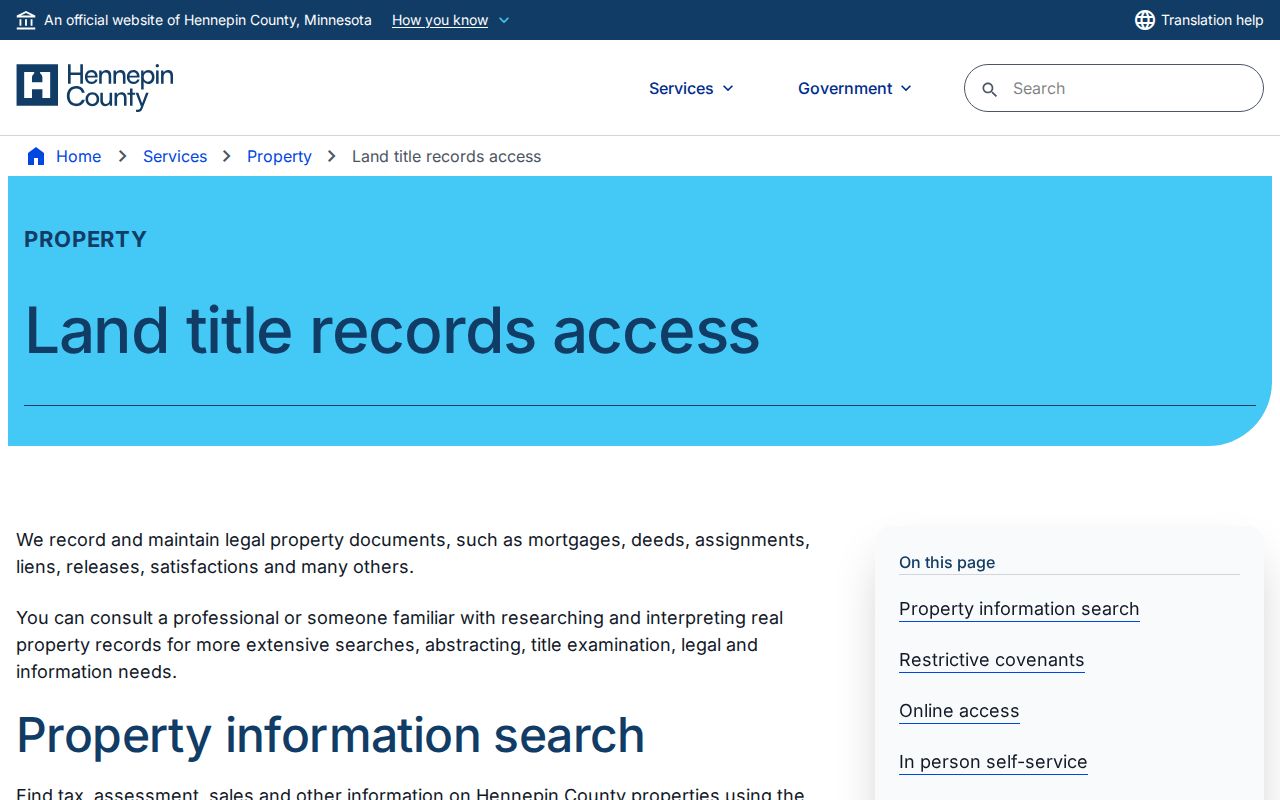 St. Louis Park residents directory RecordEASE deed-index access route
