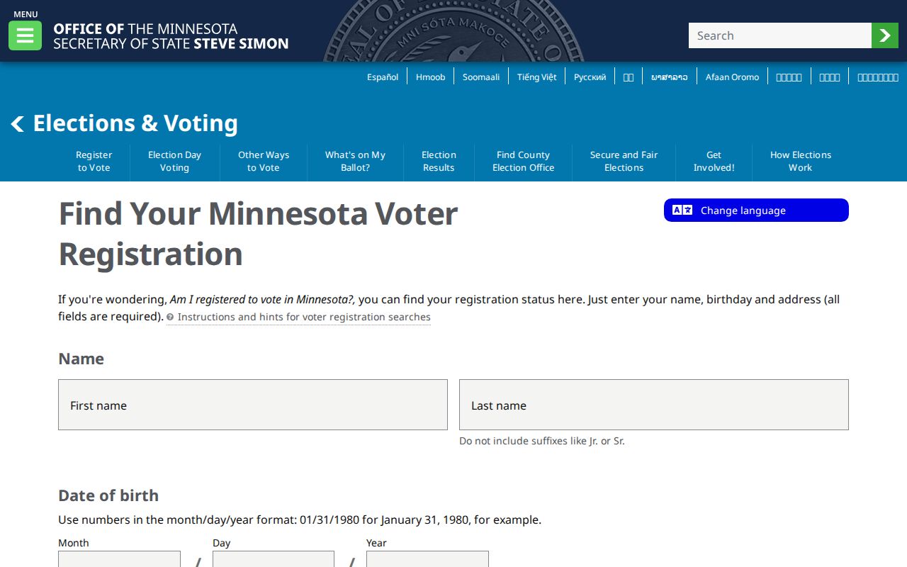 St. Louis Park residents directory Minnesota voter lookup fields